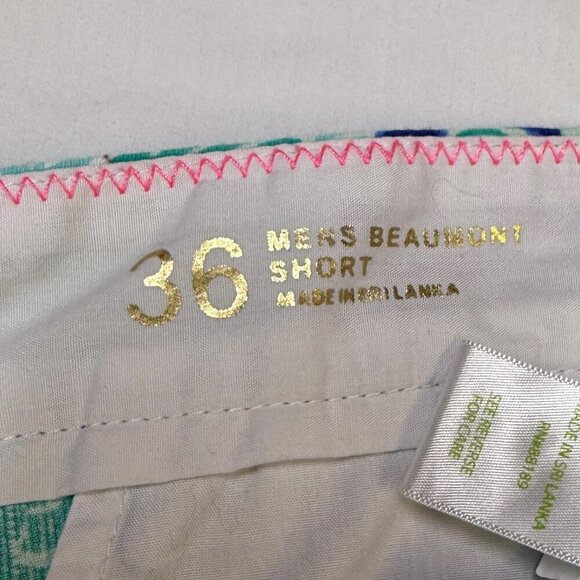 Lilly Pulitzer Men’s Beaumont 9" Shorts Mint to Be Green Size 36 EUC - Picture 5 of 10